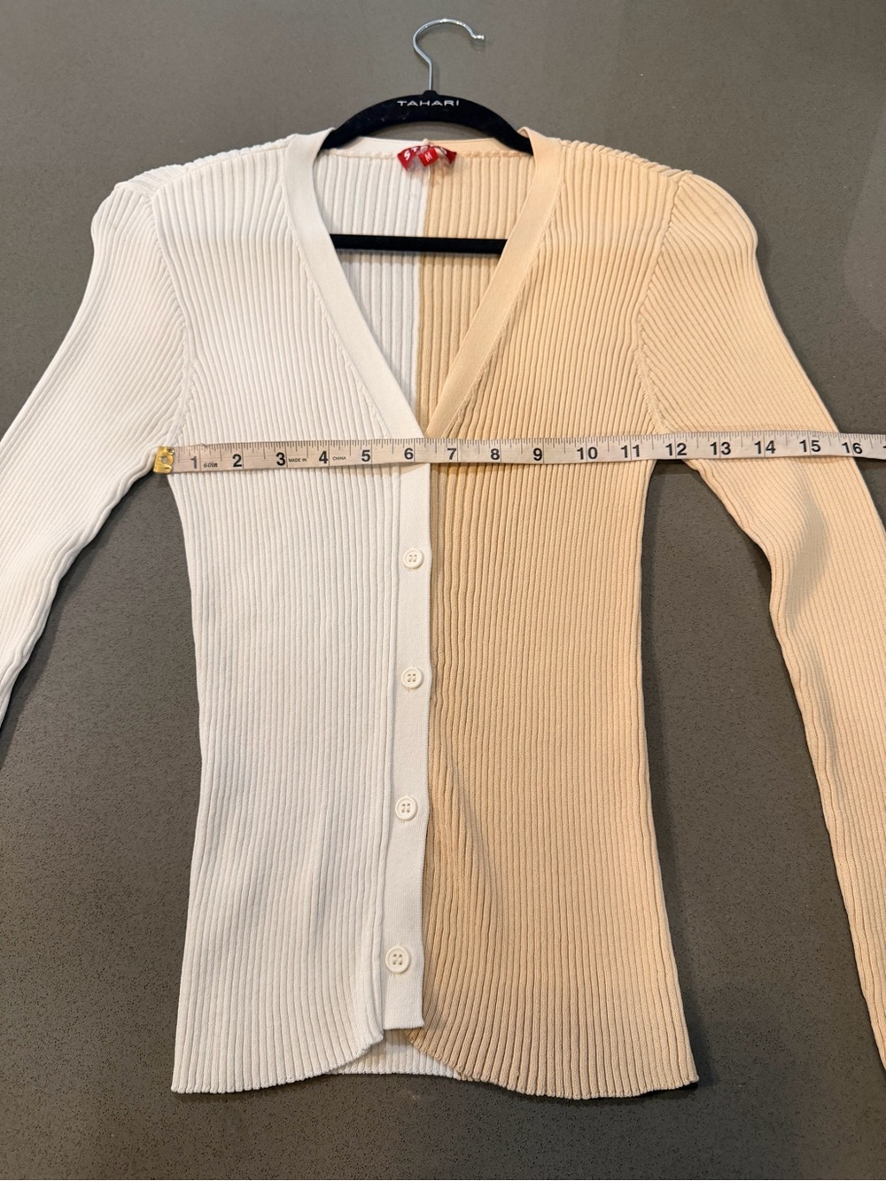 BNWOT Staud Shoko Colorblock Cardigan - Size Medium - Picture 11 of 15